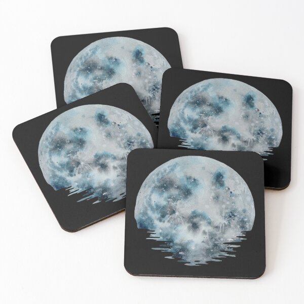 Item preview, Full Sturgeon Moon Watercolor designed and sold by Elaine McGhee.