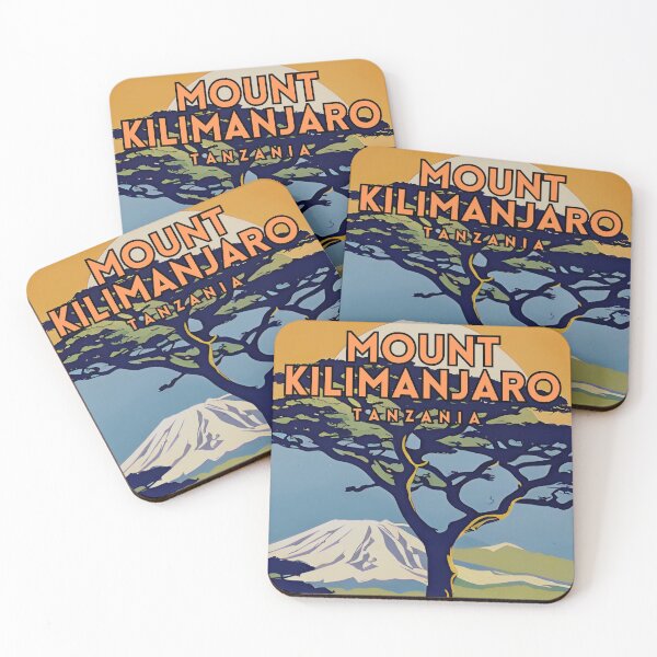Item preview, Mount Kilimanjaro Tanzania Retro Travel designed and sold by ZionPosteria.