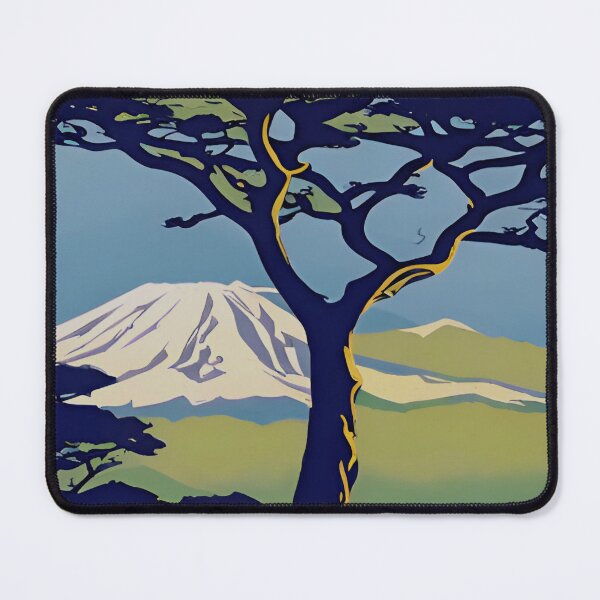Item preview, Mount Kilimanjaro Tanzania Retro Travel designed and sold by ZionPosteria.