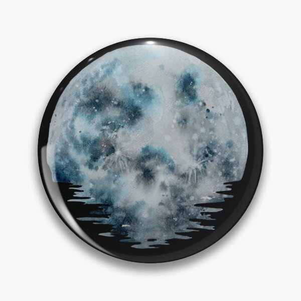 Item preview, Full Sturgeon Moon Watercolor designed and sold by Elaine McGhee.