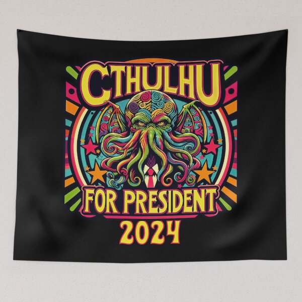 Item preview, Cthulhu for President 2024 Vibrant 1960s Style Design designed and sold by Cthulhu4America.