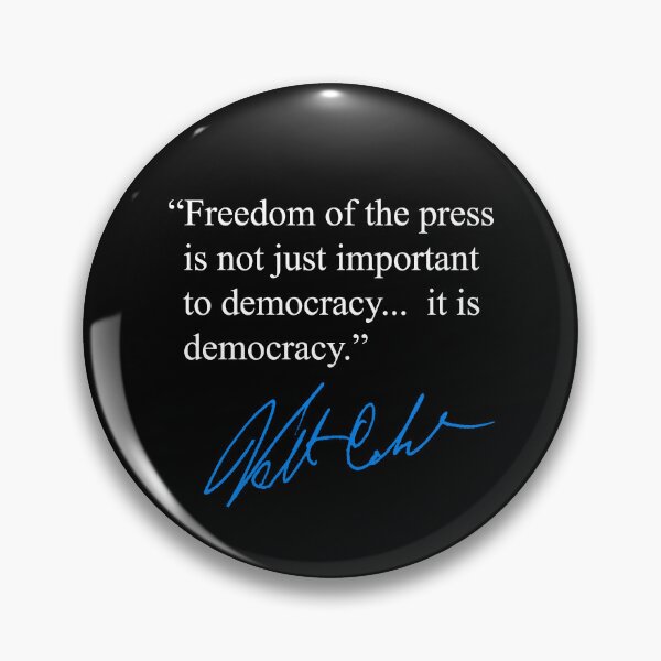 Item preview, Freedom of the Press... is Democracy (white blue) designed and sold by Thelittlelord.