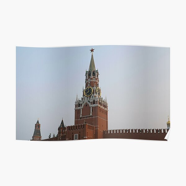 Spasskaya Tower, Moscow Kremlin #Spasskaya #Tower #Moscow #Kremlin #SpasskayaTower #MoscowKremlin Poster