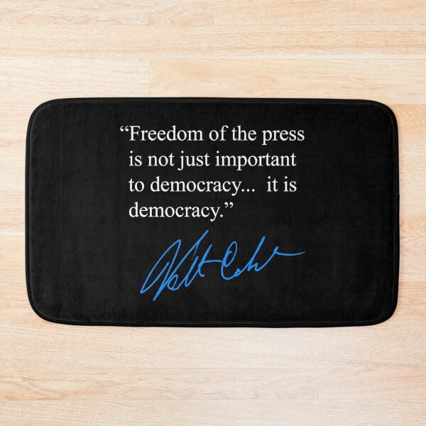 Item preview, Freedom of the Press... is Democracy (white blue) designed and sold by Thelittlelord.