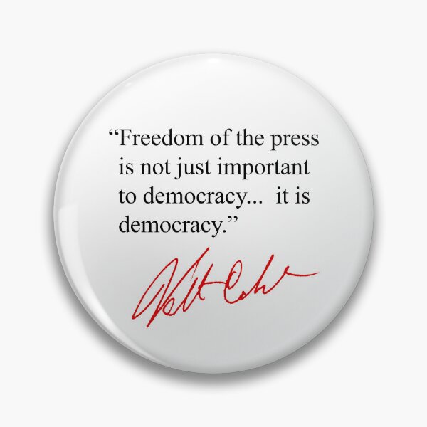 Item preview, Freedom of the Press... is Democracy (black RED) designed and sold by Thelittlelord.