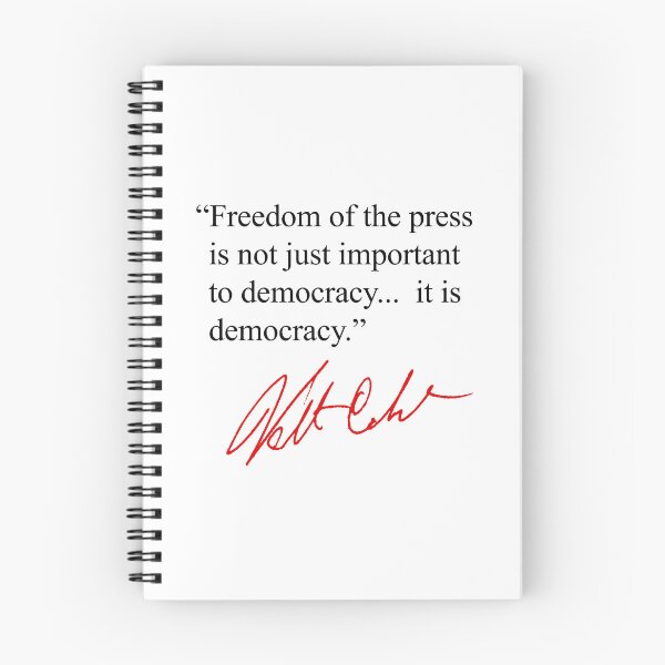 Item preview, Freedom of the Press... is Democracy (black RED) designed and sold by Thelittlelord.