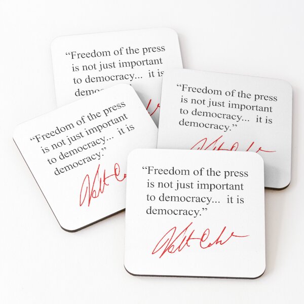 Item preview, Freedom of the Press... is Democracy (black RED) designed and sold by Thelittlelord.