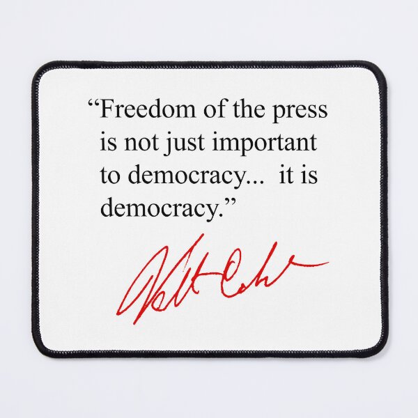 Item preview, Freedom of the Press... is Democracy (black RED) designed and sold by Thelittlelord.
