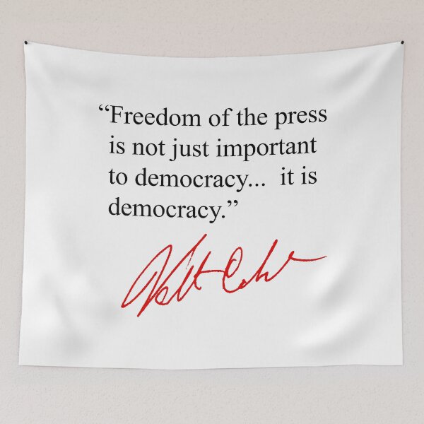 Item preview, Freedom of the Press... is Democracy (black RED) designed and sold by Thelittlelord.