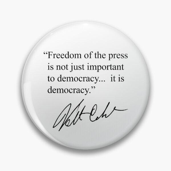 Item preview, Freedom of the Press... is Democracy (black) designed and sold by Thelittlelord.