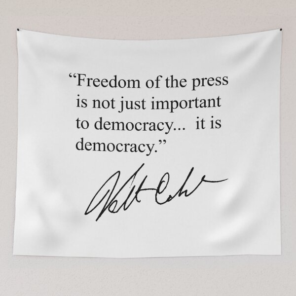 Item preview, Freedom of the Press... is Democracy (black) designed and sold by Thelittlelord.