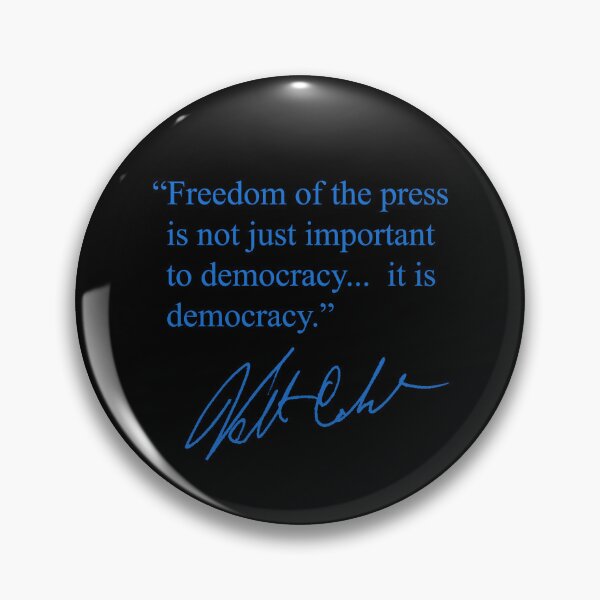 Item preview, Freedom of the Press... is Democracy (blue) designed and sold by Thelittlelord.