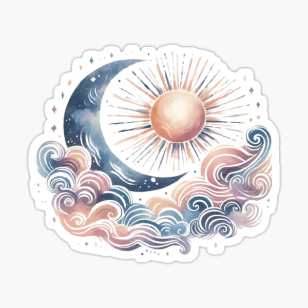 Item preview, Aesthetic Sun and Moon  designed and sold by BeNazzArt.