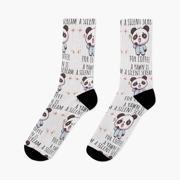 Item preview, a yawn is a silent scream for coffee Panda designed and sold by LemuellTrends.