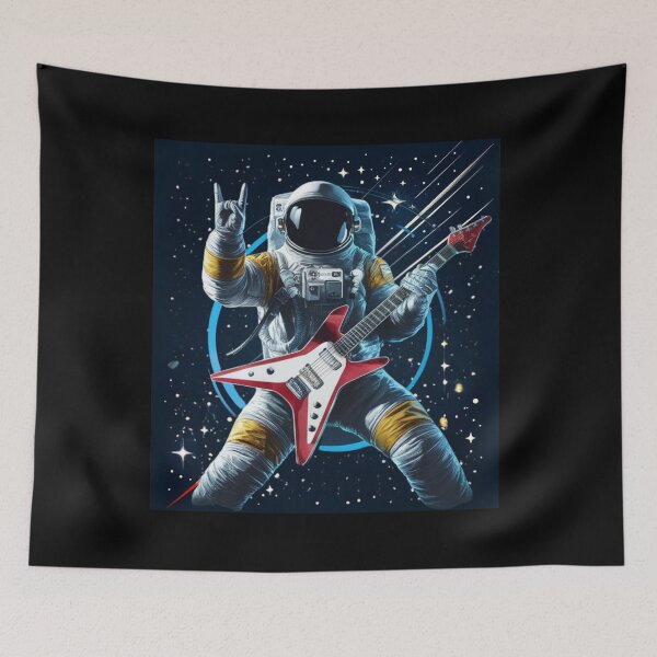 Item preview, Rocking Astronaut with Electric Guitar designed and sold by Taans-Creation.