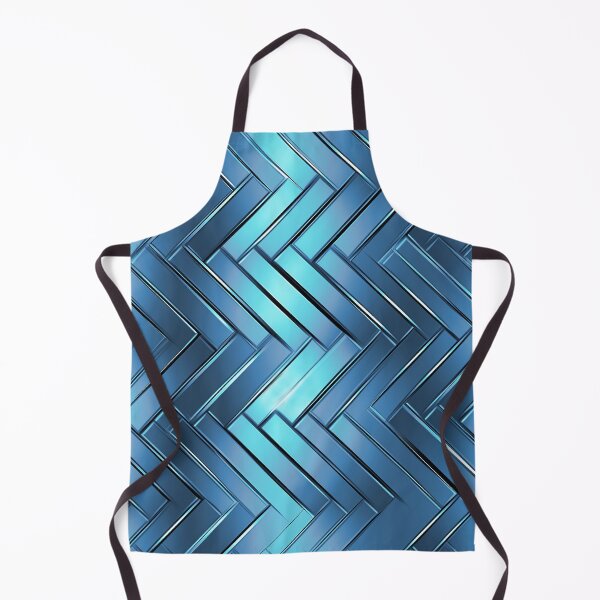 Item preview, Aqua And Blue (Faux) Metallic Herring Bone Pattern designed and sold by DEC02.