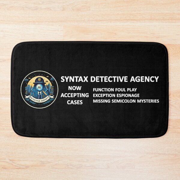 Item preview, AI Syntax Error Detective Agency Sleuths Solving Code Conundrums designed and sold by SportsT-Shirts.
