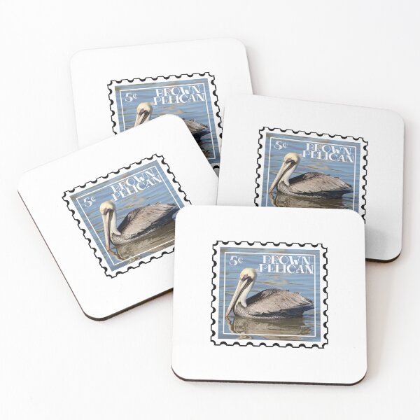 Item preview, Brown Pelican Stamp designed and sold by MakerBeeDesigns.
