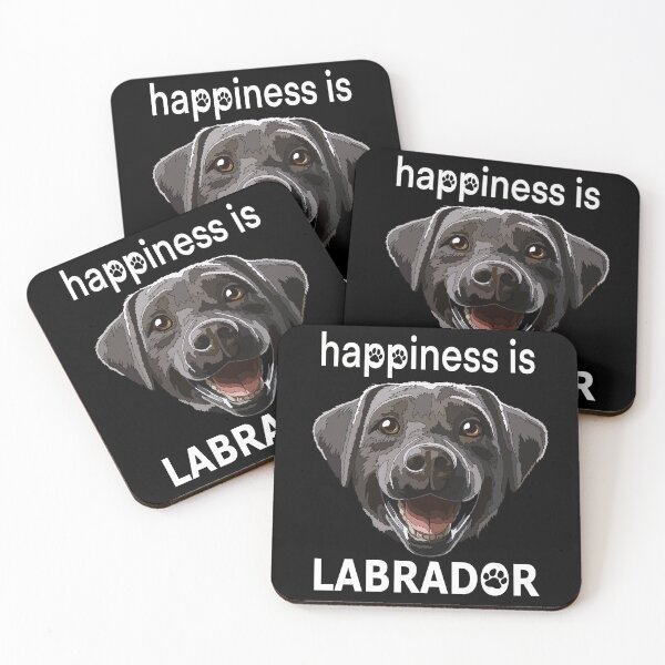 Item preview, Happiness is Labrador Black Puppy designed and sold by Just-Arts-4U.