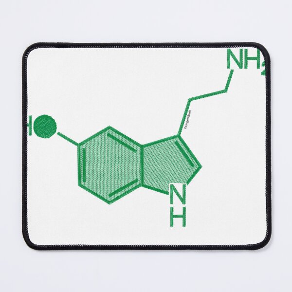 Item preview, Knitted Serotonin Molecule Stockinette Stitch Green designed and sold by Gingers-Brain.