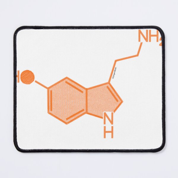 Item preview, Knitted Serotonin Molecule Stockinette Stitch Orange designed and sold by Gingers-Brain.