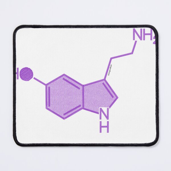 Item preview, Knitted Serotonin Molecule Stockinette Stitch Purple designed and sold by Gingers-Brain.