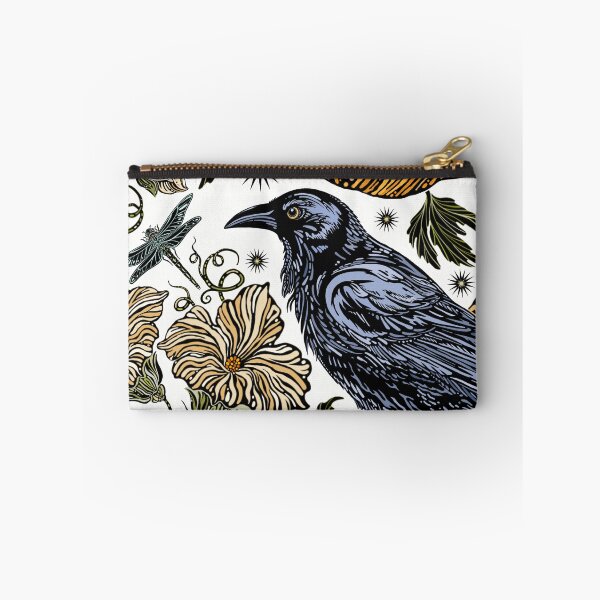 Item preview, Crow and Gourds on White designed and sold by Silver Steer Design.