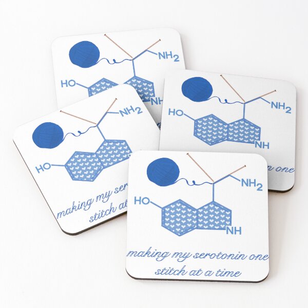 Item preview, Making Serotonin one Stitch at a Time- Large Hearts Blue designed and sold by Gingers-Brain.