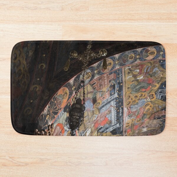 Item preview, Vaulted Orthodox Church Ceiling with Frescoed Saints Icons and a Vigil Lamp designed and sold by Georgia Mizuleva.