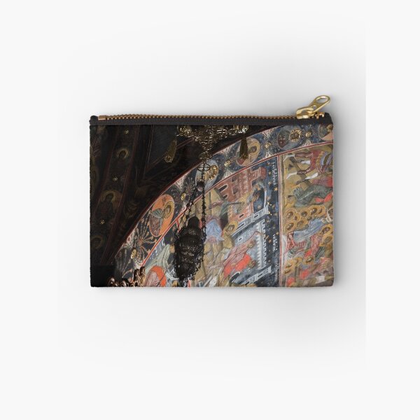 Item preview, Vaulted Orthodox Church Ceiling with Frescoed Saints Icons and a Vigil Lamp designed and sold by Georgia Mizuleva.