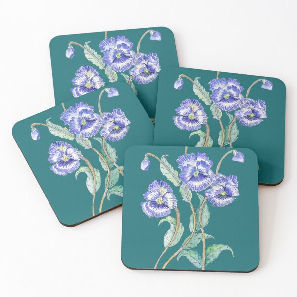 Item preview, Pattern blue flowers with their buds designed and sold by Liliana  Donato.