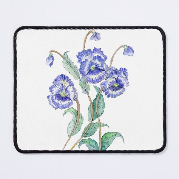 Item preview, Pattern blue flowers with their buds designed and sold by Liliana  Donato.