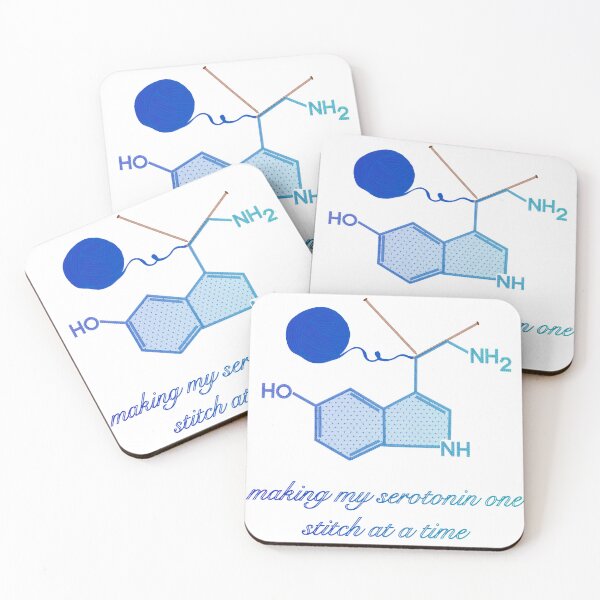 Item preview, Making Serotonin one Stitch at a Time- Small Hearts Blue Gradient designed and sold by Gingers-Brain.