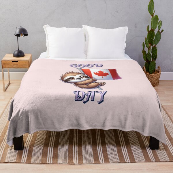 Item preview, (GOOD DAY) SLOTH CANADIAN FLAG POLE designed and sold by lovingtouch.