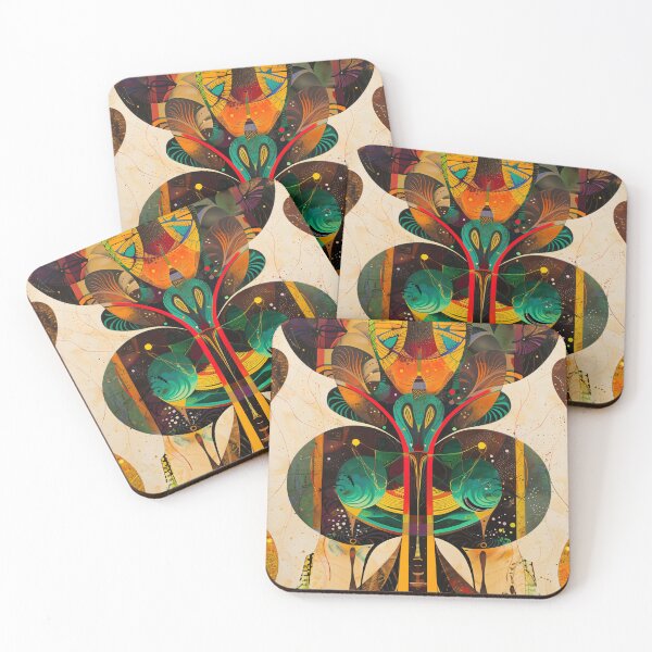Item preview, Modern Abstract Art Deco Nouveau designed and sold by entwithanaxe.