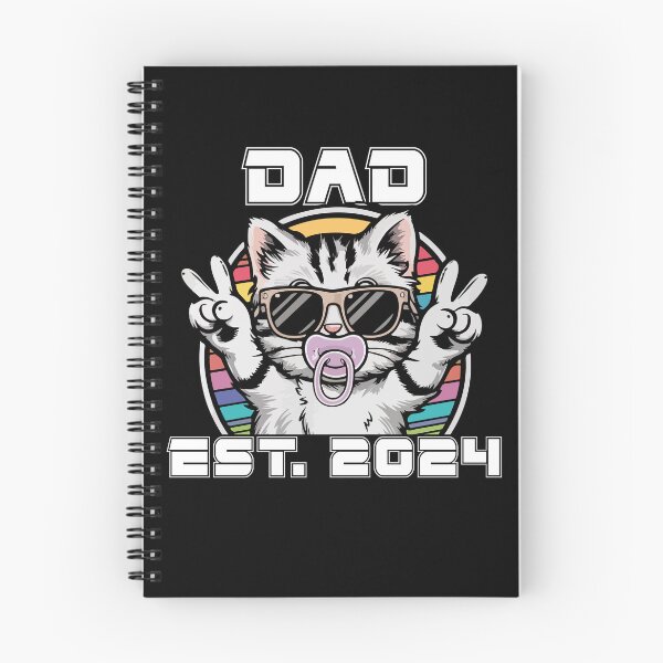 Item preview, Frist time Promote to Dad Est.2024 Cat Peace Sign Hand Retro designed and sold by MTRBSK11.