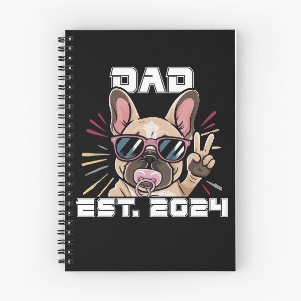 Item preview, Frist time Promote to Dad Est.2024 French bulldog Retro designed and sold by MTRBSK11.