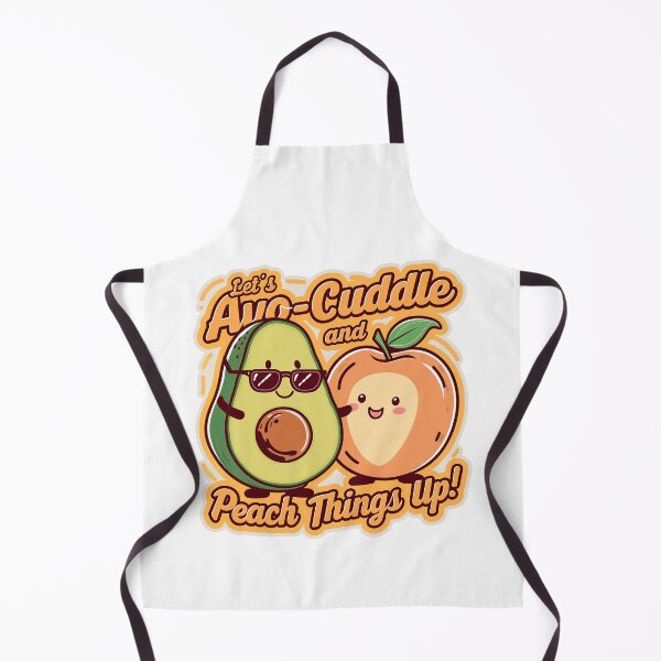 Item preview, ''Let's Avo Cuddle and Peach Things Up'' Funny Cute Couple Kawaii T-Shirt designed and sold by Witty Shirts.