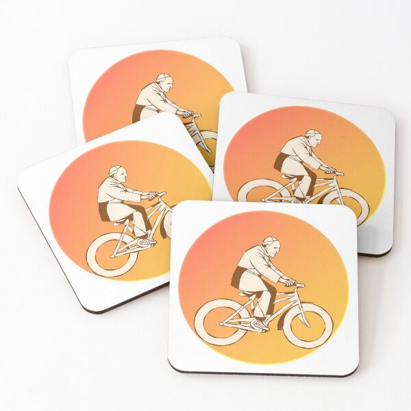Item preview, Vintage Sepia Pope Cycling: Holy Roller on a Retro Ride T-Shirt designed and sold by GorinART.