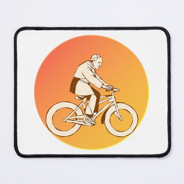 Item preview, Vintage Sepia Pope Cycling: Holy Roller on a Retro Ride T-Shirt designed and sold by GorinART.