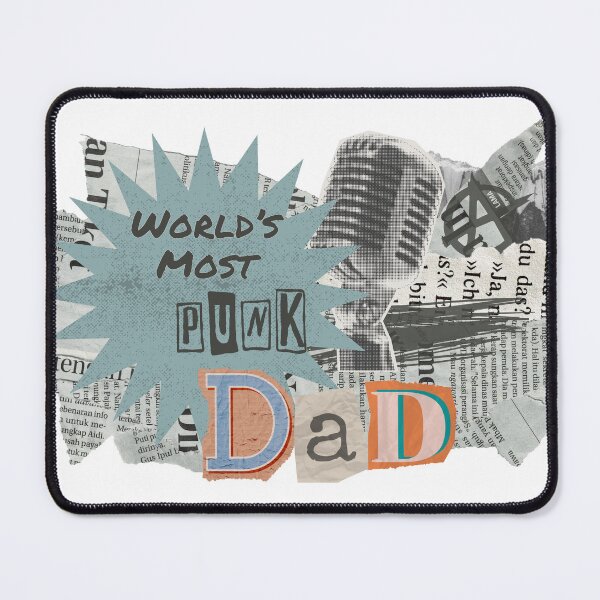 Item preview, World's Most Punk Dad - Newsprint and Collage designed and sold by SayWhatYouFeel.