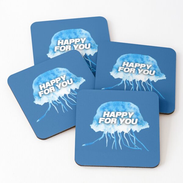 Item preview, Happy For You Blue Jellyfish designed and sold by karma-style.