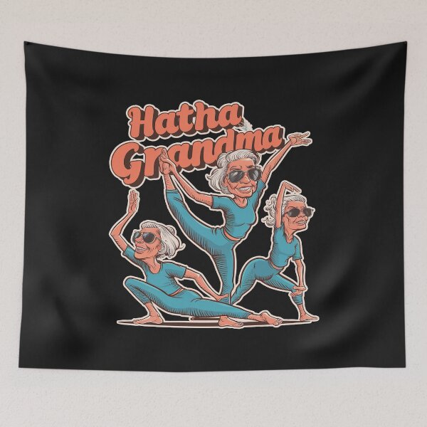 Item preview, ''Hatha Grandma'' Funny Hatha yoga Grandma Kawaii T-Shirt designed and sold by Witty Shirts.