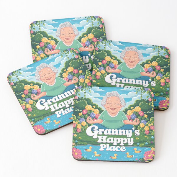 Item preview, ''Granny's Happy Place'' Funny Grandma Kawaii T-Shirt designed and sold by Witty Shirts.