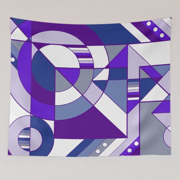 Artikelvorschau, Butch Lesbian Pride Abstrakt Geometrisch Blau Grau Lila entworfen und verkauft von JoyfulJen.
