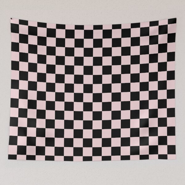 Item preview, Small Checkered - Black and Light Pink designed and sold by JustPatterns2.