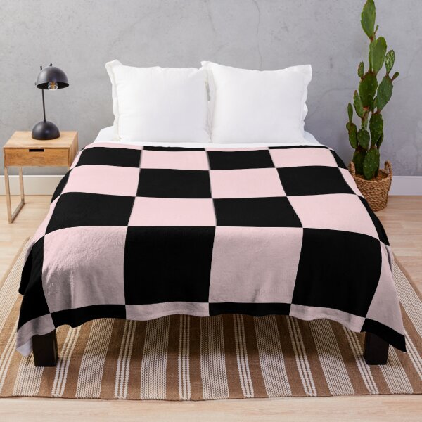 Item preview, Large Checkered - Black and Light Pink designed and sold by JustPatterns2.