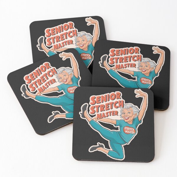 Item preview,  ''Senior Stretch Master '' Funny Working out Grandma Kawaii T-Shirt designed and sold by Witty Shirts.
