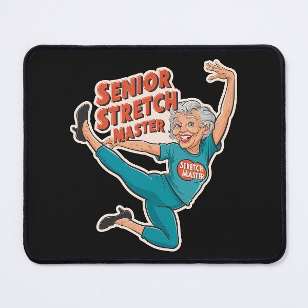 Item preview,  ''Senior Stretch Master '' Funny Working out Grandma Kawaii T-Shirt designed and sold by Witty Shirts.