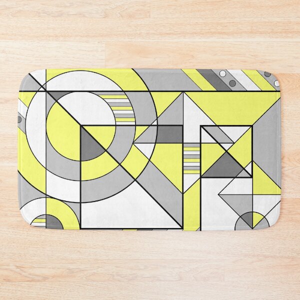 Item preview, Demigender Pride Gray White Yellow Abstract Geometric designed and sold by JoyfulJen.